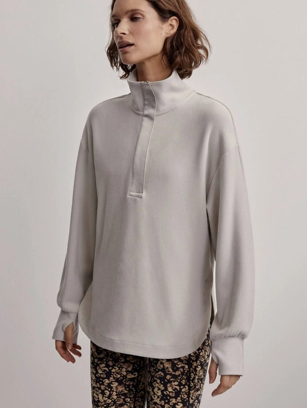 New Varley Roeder Half Zip Midlayer Oversized Pullover Sweater Sz S